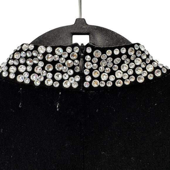 NWT L’Agence Black Madelyn Crystal-Embellished Mock Neck Sleeveless Top Small - Picture 5 of 8